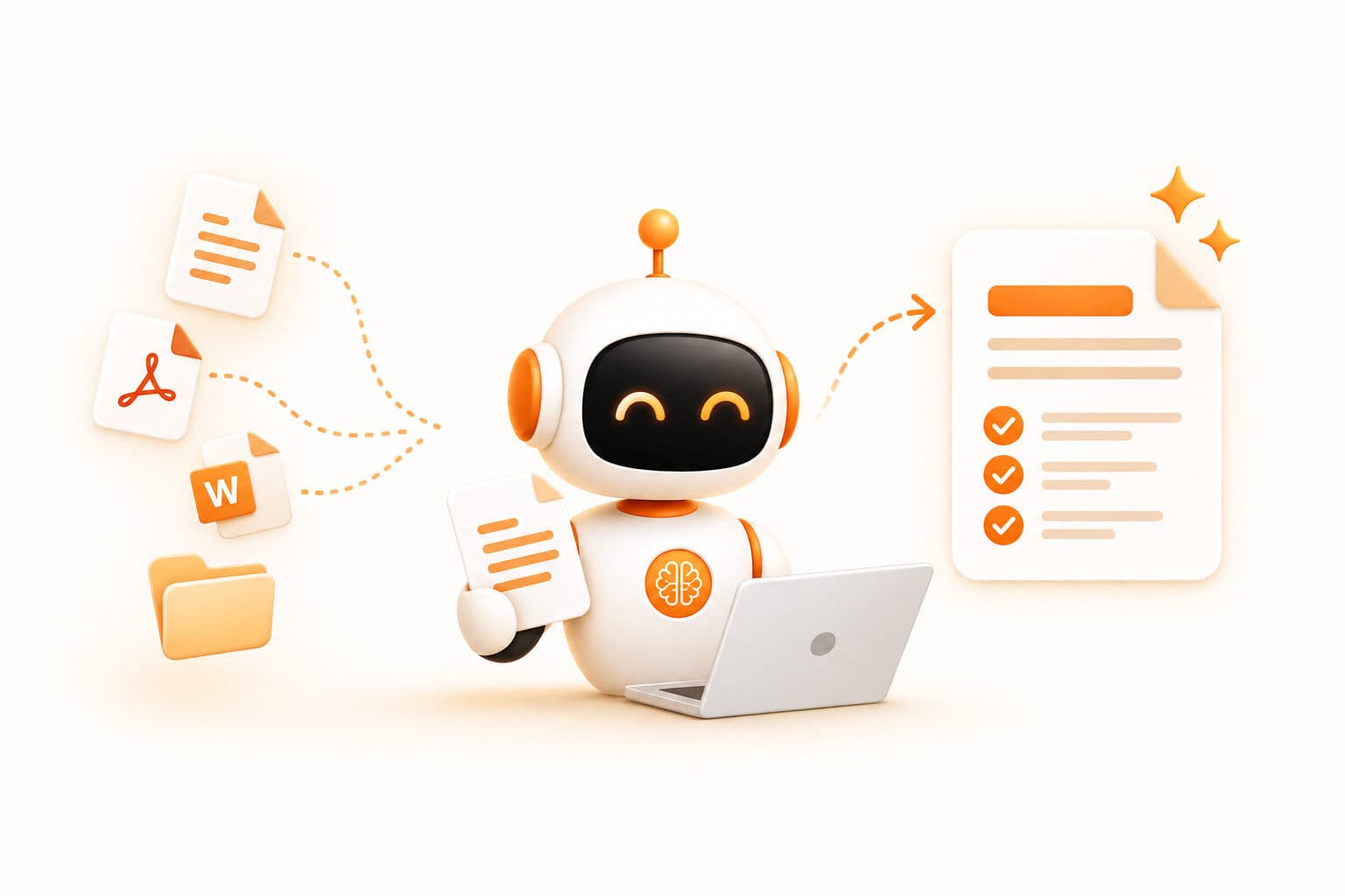 An AI agent reading incoming PDFs, Word files and folders, and producing a completed, verified shipment document